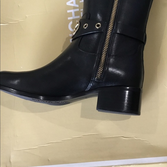 SALE SALE MICHAEL JORS LEATHER-BLACK BOOTS - Picture 3 of 8